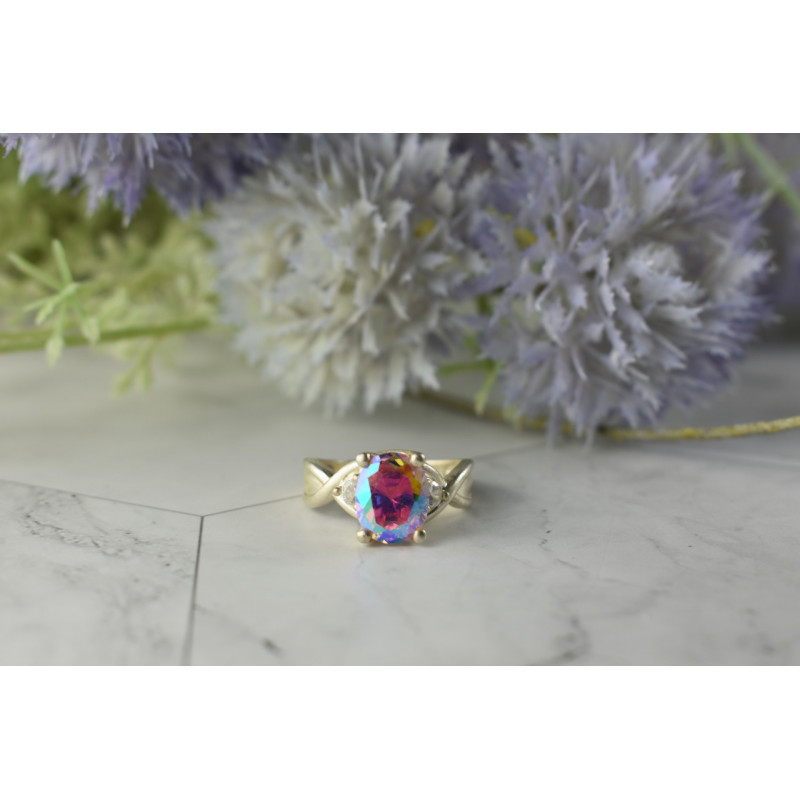 Sky Jewelry Серебряное кольцо 925 пробы с Фианитами  *Волшебное Сияние*