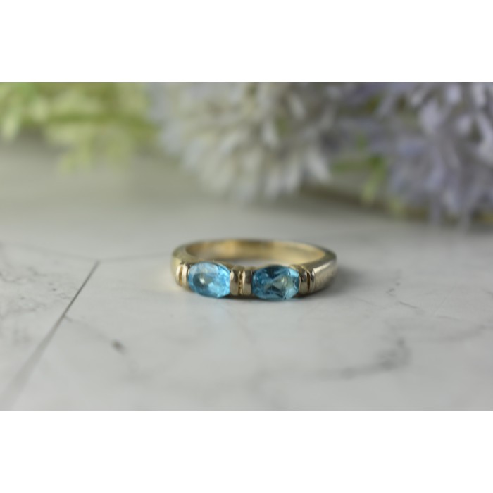 Sky Jewelry Серебряное кольцо с камнем Голубая Шпинель 925 проба