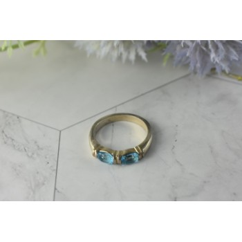 Sky Jewelry Серебряное кольцо с камнем Голубая Шпинель 925 проба