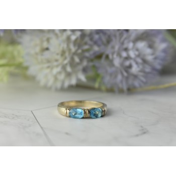 Sky Jewelry Серебряное кольцо с камнем Голубая Шпинель 925 проба