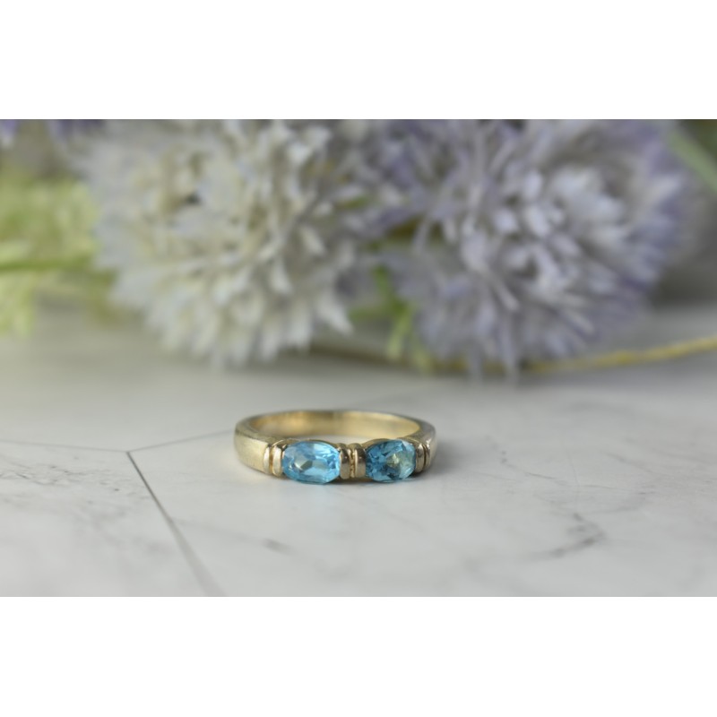 Sky Jewelry Серебряное кольцо с камнем Голубая Шпинель 925 проба