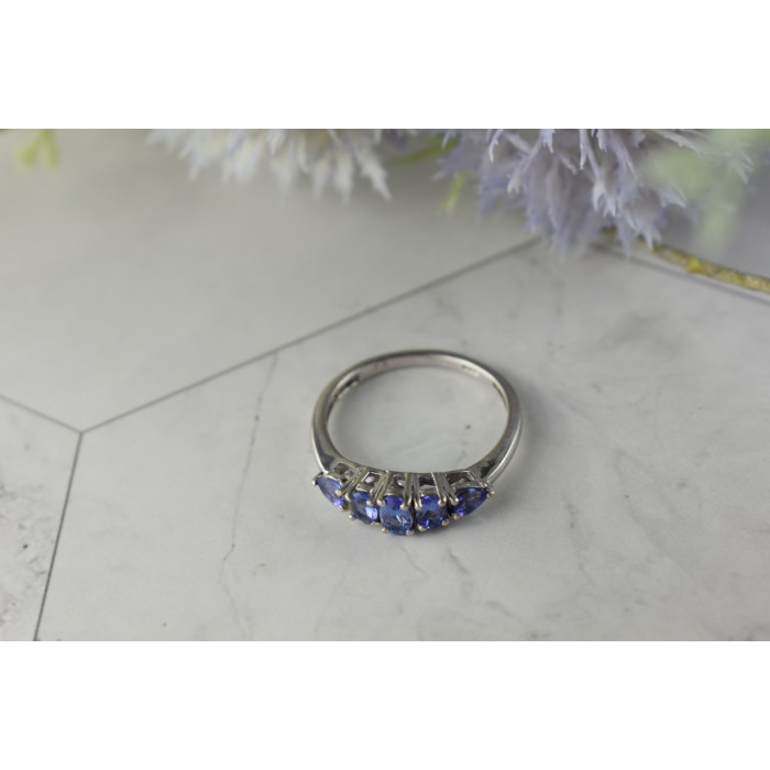 Sky Jewelry Серебряное кольцо с Танзанитом 925 проба