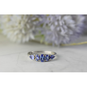 Sky Jewelry Серебряное кольцо с Танзанитом 925 проба