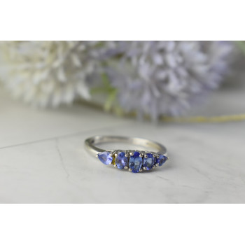 Sky Jewelry Серебряное кольцо с Танзанитом 925 проба