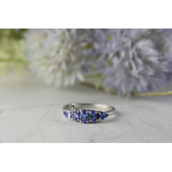 Sky Jewelry Серебряное кольцо с Танзанитом 925 проба