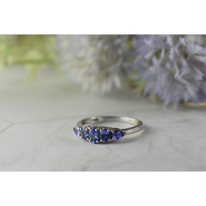 Sky Jewelry Серебряное кольцо с Танзанитом 925 проба
