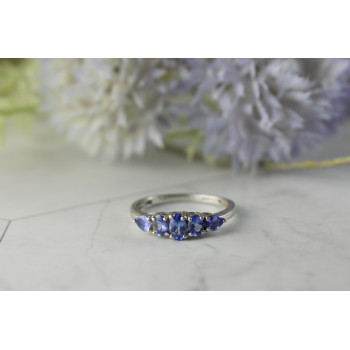 Sky Jewelry Серебряное кольцо с Танзанитом 925 проба