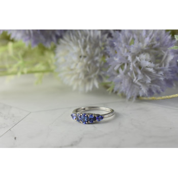 Sky Jewelry Серебряное кольцо с Танзанитом 925 проба