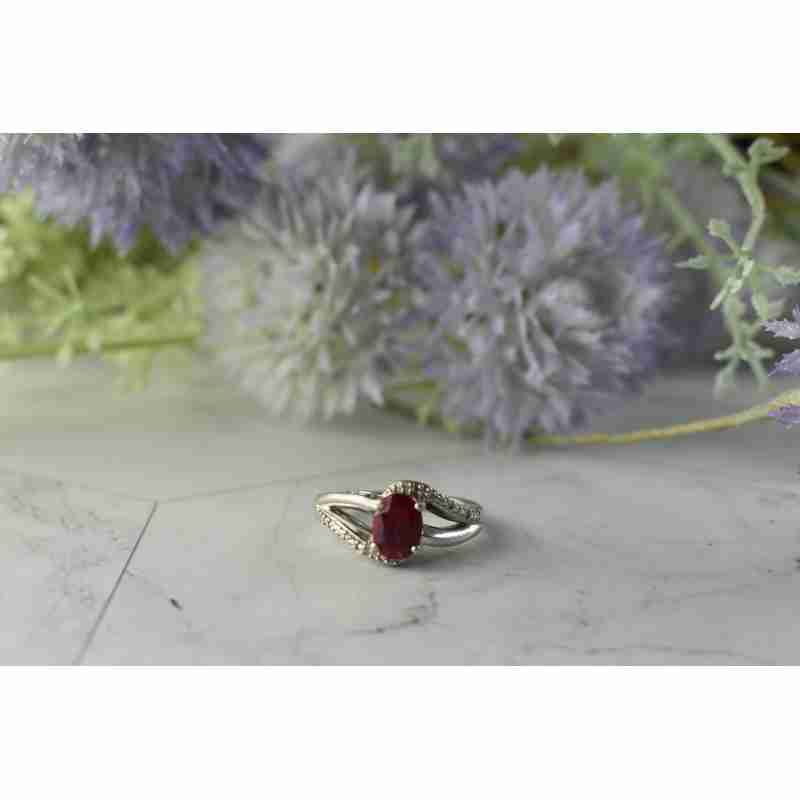 Sky Jewelry Серебряное кольцо 925 пробы с Топазом и Бриллиантами
