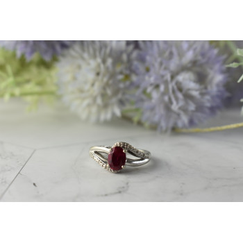 Sky Jewelry Серебряное кольцо 925 пробы с Топазом и Бриллиантами