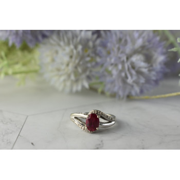 Sky Jewelry Серебряное кольцо 925 пробы с Топазом и Бриллиантами