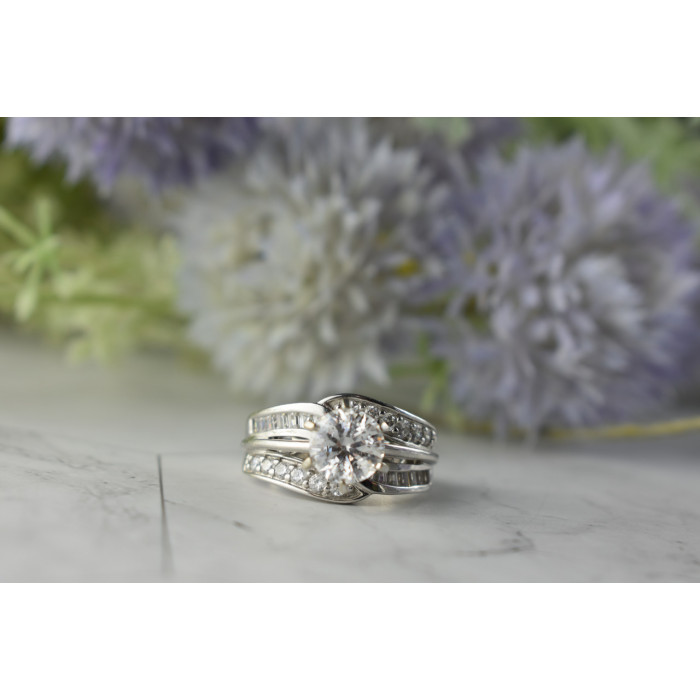 Sky Jewelry Серебряное кольцо 925 проба с Фианитами