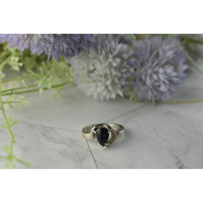 Sky Jewelry Серебряное кольцо со Шпинелью и Кварцем 925 проба