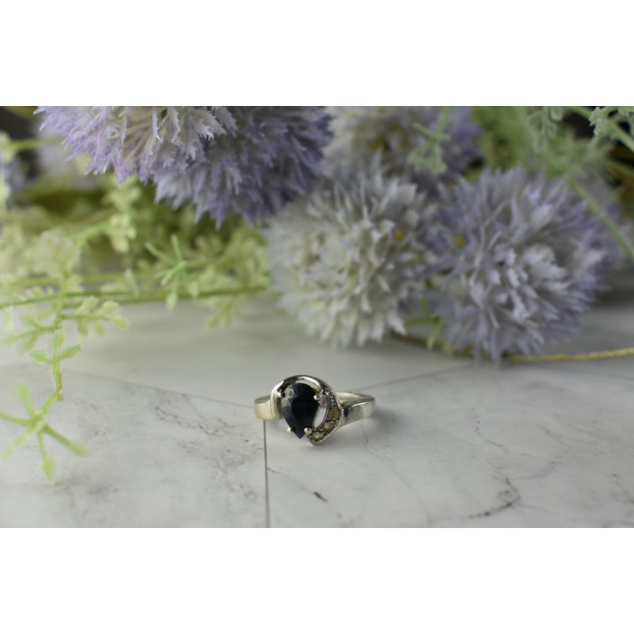 Sky Jewelry Серебряное кольцо со Шпинелью и Кварцем 925 проба