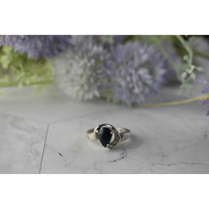 Sky Jewelry Серебряное кольцо со Шпинелью и Кварцем 925 проба