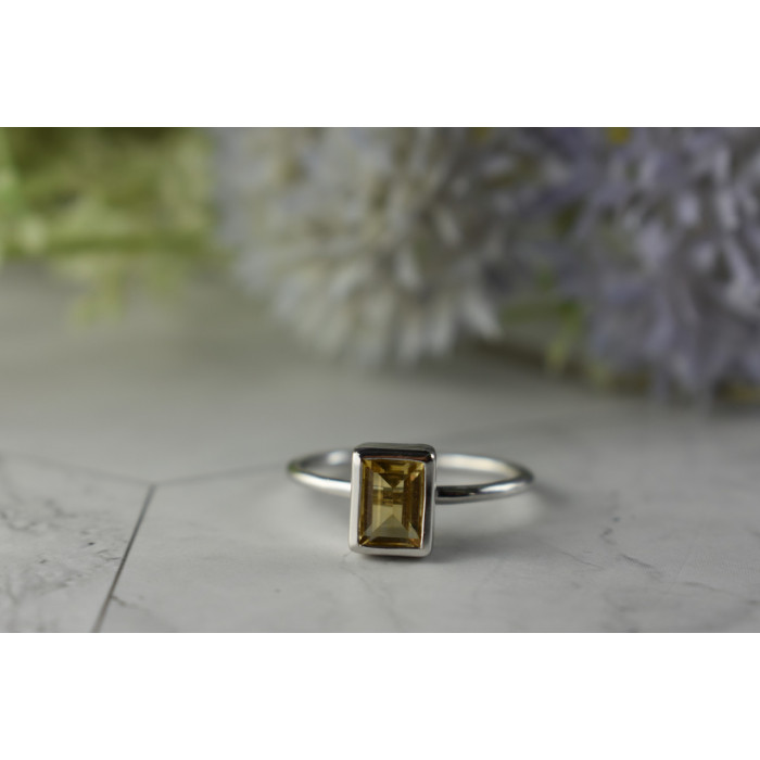 Sky Jewelry Серебряное кольцо с Цитрином 925 проба