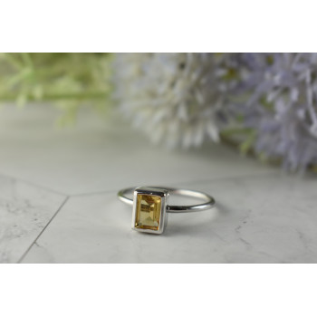 Sky Jewelry Серебряное кольцо с Цитрином 925 проба