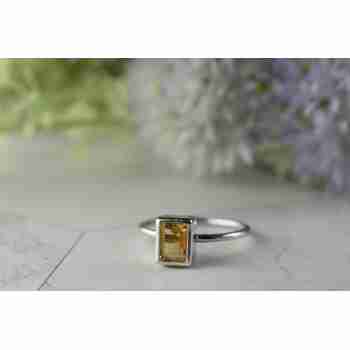 Sky Jewelry Серебряное кольцо с Цитрином 925 проба