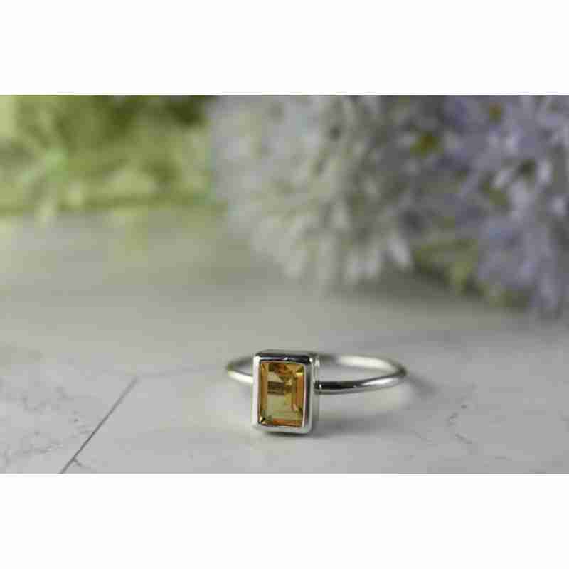 Sky Jewelry Серебряное кольцо с Цитрином 925 проба