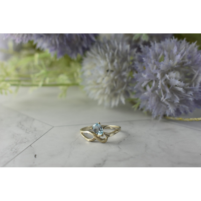 Sky Jewelry Винтажное Серебряное кольцо с камнем Голубая Шпинель 925 проба