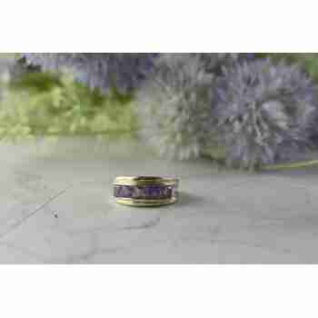 Sky Jewelry Серебряное кольцо 925 пробы с фиолетовым Турмалином  *Классика*