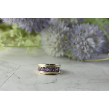 Sky Jewelry Серебряное кольцо 925 пробы с фиолетовым Турмалином  *Классика*