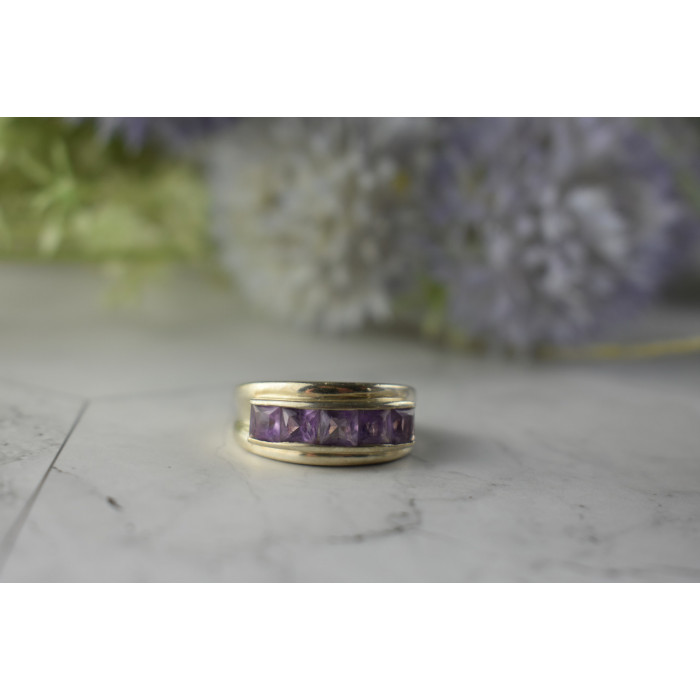 Sky Jewelry Серебряное кольцо 925 пробы с фиолетовым Турмалином  *Классика*