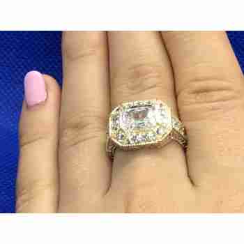 Sky Jewelry Серебряное кольцо с фианитом