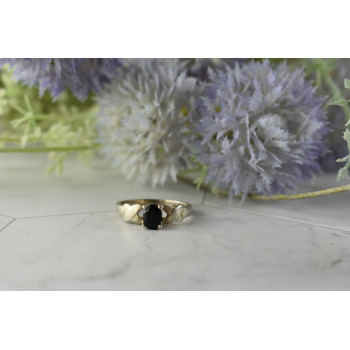 Sky Jewelry Серебряное кольцо с  камнем Черная шпинель 925 проба