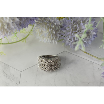 Sky Jewelry Серебряное кольцо с камнями Бесцветный Турмалин  *АХРОИТ