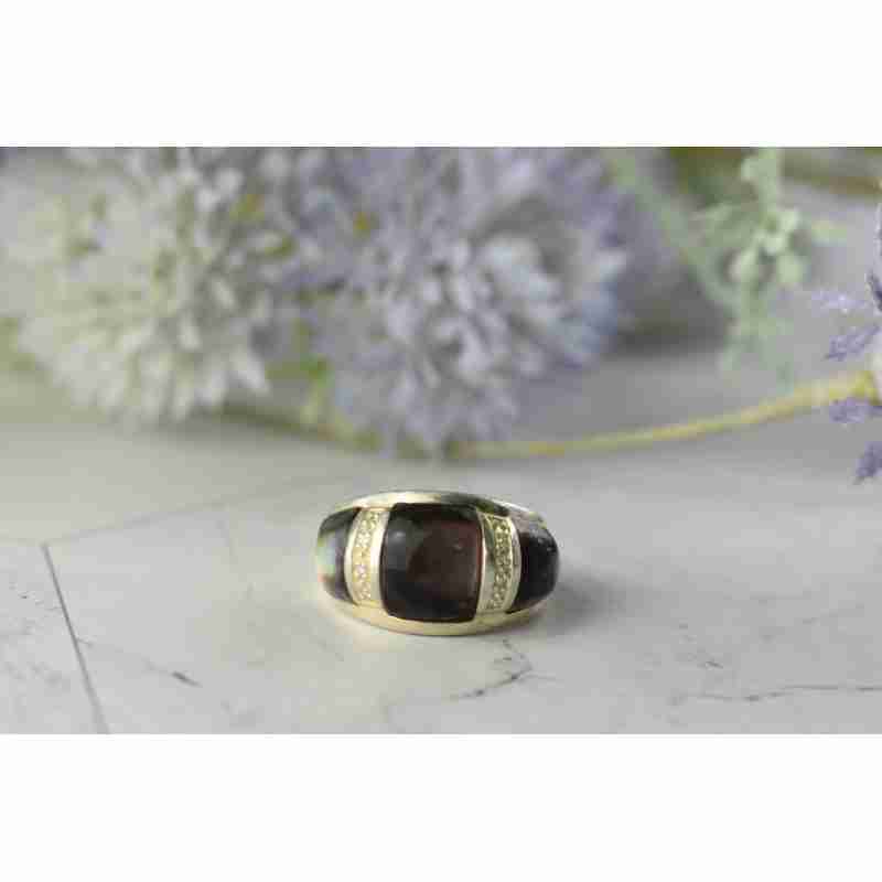 Sky Jewelry Серебряное кольцо со вставками из Перламутра 925 проба