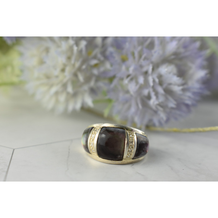 Sky Jewelry Серебряное кольцо со вставками из Перламутра 925 проба