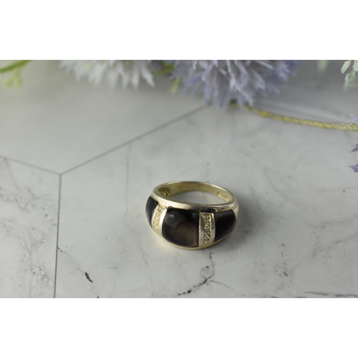 Sky Jewelry Серебряное кольцо со вставками из Перламутра 925 проба