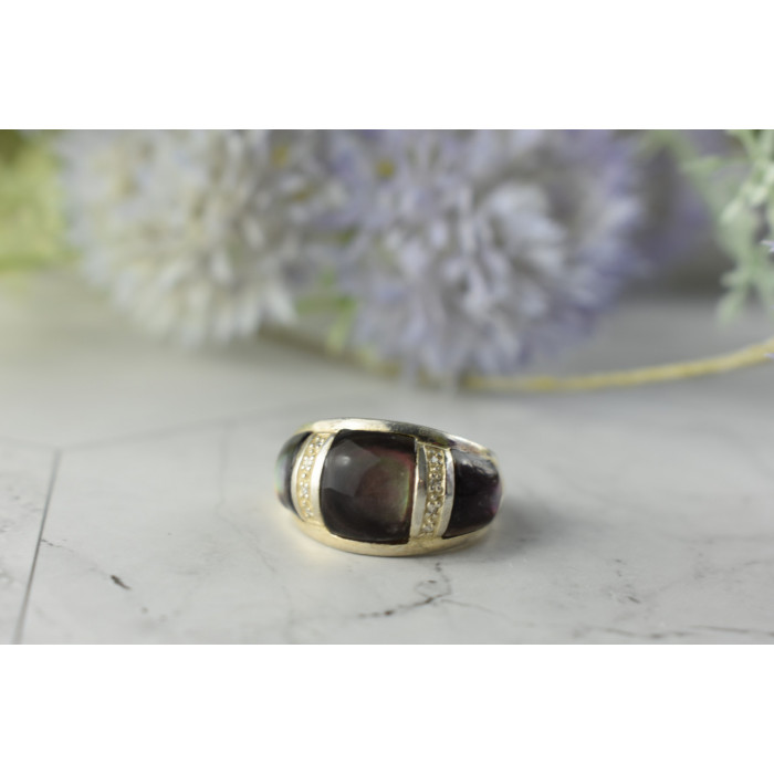 Sky Jewelry Серебряное кольцо со вставками из Перламутра 925 проба