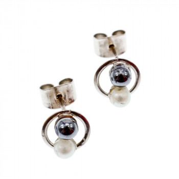 Sky Jewelry Золотые серьги-гвоздики  10К (417 проба) с Жемчугом