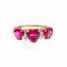 Sky Jewelry Золотое кольцо с Рубинами  и Бриллиантом   10К ( 417 проба )  *Сердце*