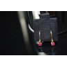 Sky Jewelry Золотые серьги 10К ( 417 проба)  с Рубином и Бриллиантом