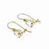 Sky Jewelry Золотые серьги 10К (417 проба)  с  Аквамарином и Бриллиантом