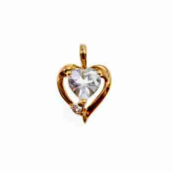 Sky Jewelry Золотой кулон  с Аквамарином и Бриллиантом