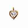 Sky Jewelry Золотой кулон  с Аквамарином и Бриллиантом