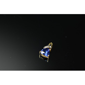 Sky Jewelry Золотой кулон с Топазом *Лондон* и Бриллиантом