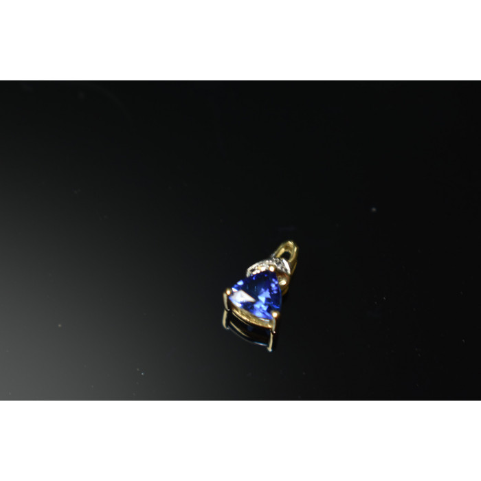 Sky Jewelry Золотой кулон с Топазом *Лондон* и Бриллиантом