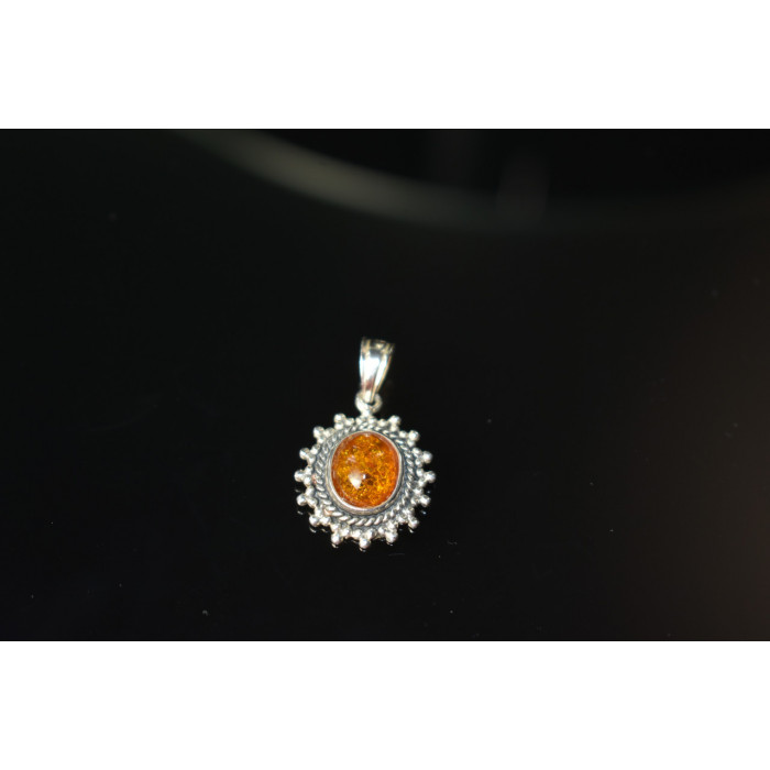 Sky Jewelry Серебряный кулон 925 проба с  Янтарем