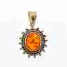 Sky Jewelry Серебряный кулон 925 проба с  Янтарем
