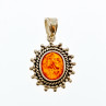 Sky Jewelry Серебряный кулон 925 проба с  Янтарем