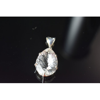 Sky Jewelry Серебряный кулон 925 пробы с камнем Ахроит (белый Турмалин)