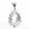 Sky Jewelry Серебряный кулон 925 пробы с камнем Ахроит (белый Турмалин)