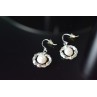 Sky Jewelry Серебряные серьги с Жемчугом 925 проба *Ракушка*