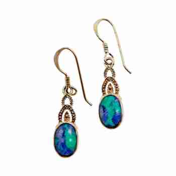 Sky Jewelry Серебряные серьги 925 пробы с Яшмой *Нежность*
