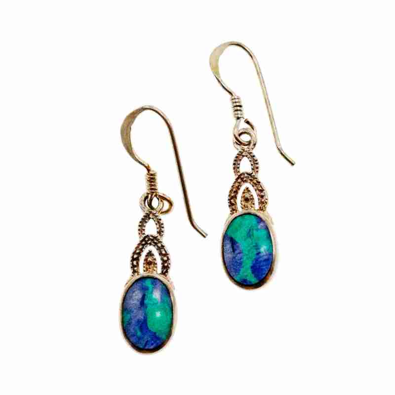 Sky Jewelry Серебряные серьги 925 пробы с Яшмой *Нежность*